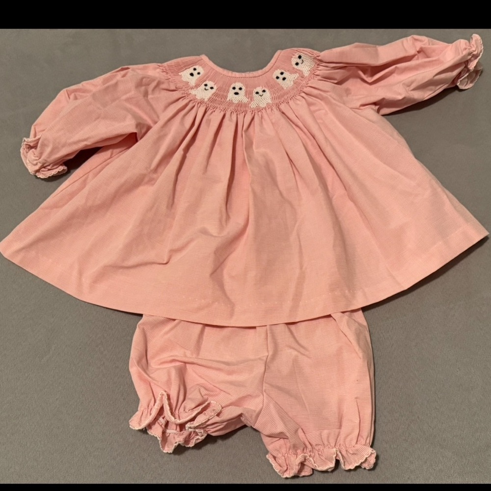 Smocked ghost bloomer set